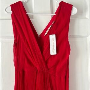 Soft Surroundings Red Ruched Wrap Sundress